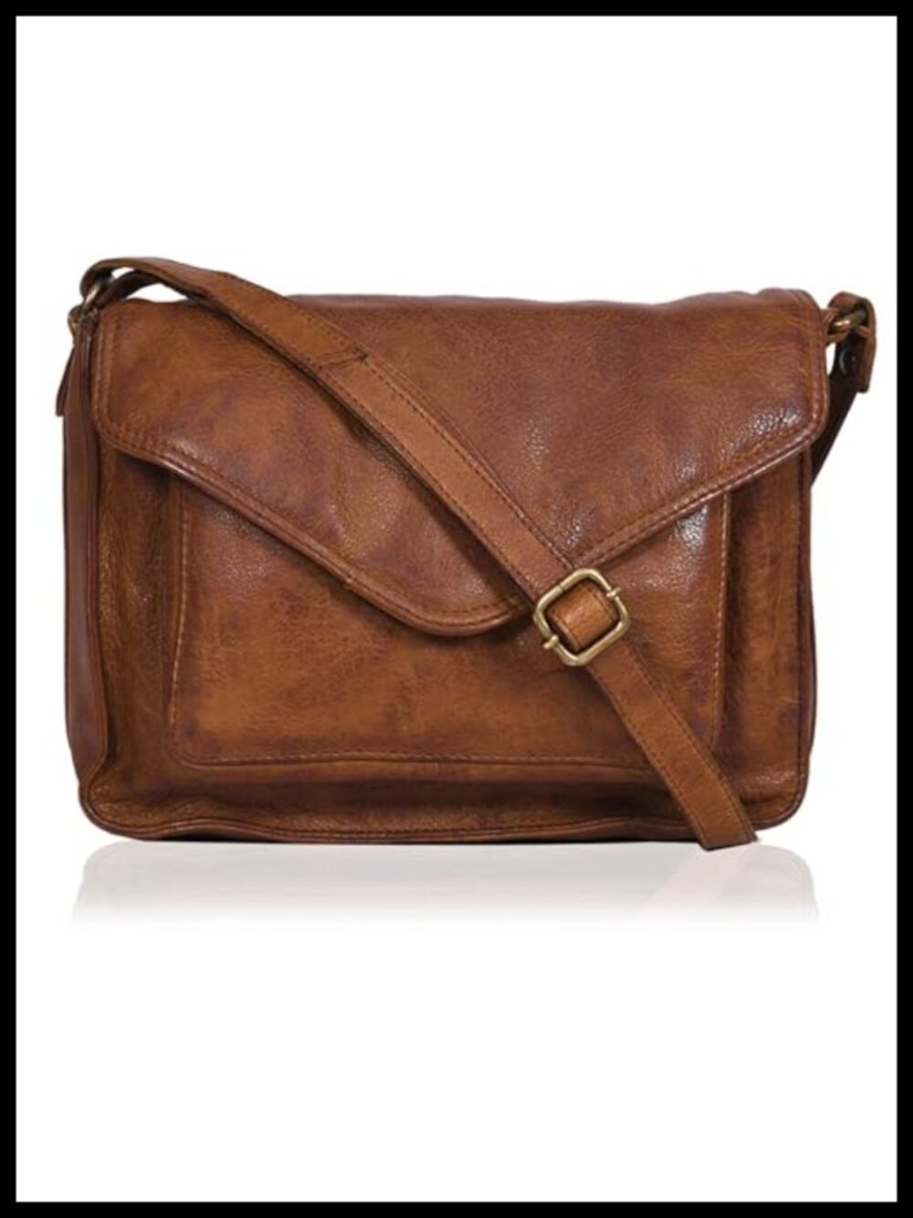 Genuine Leather Crossbody Purse Handmade Medium Satchel Adjustable Strap